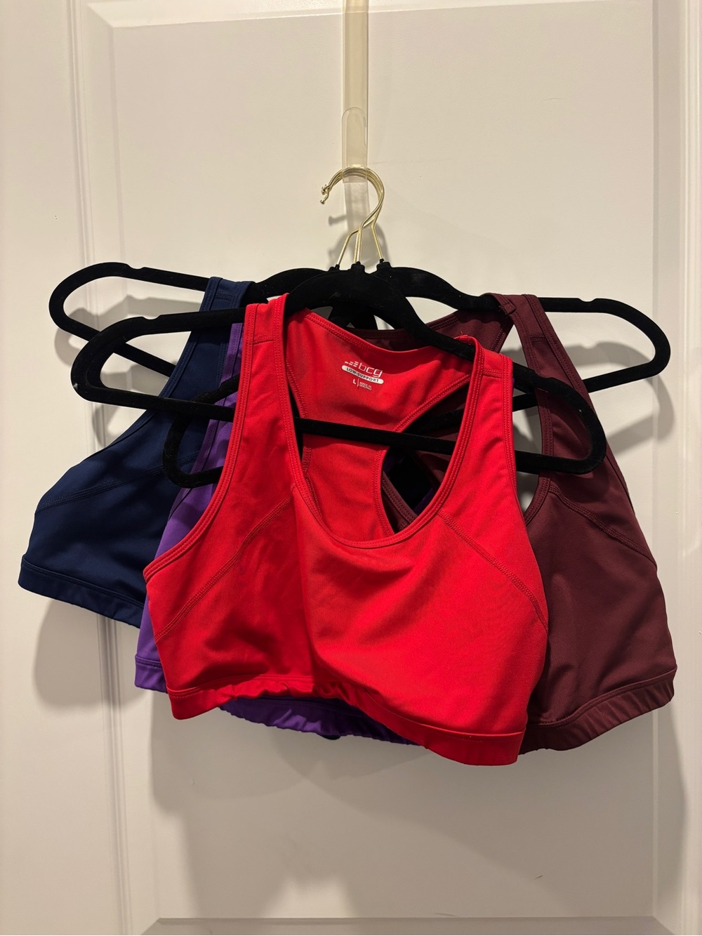 bcg Sports Bra Set in Red, Navy, Purple, and Maroon